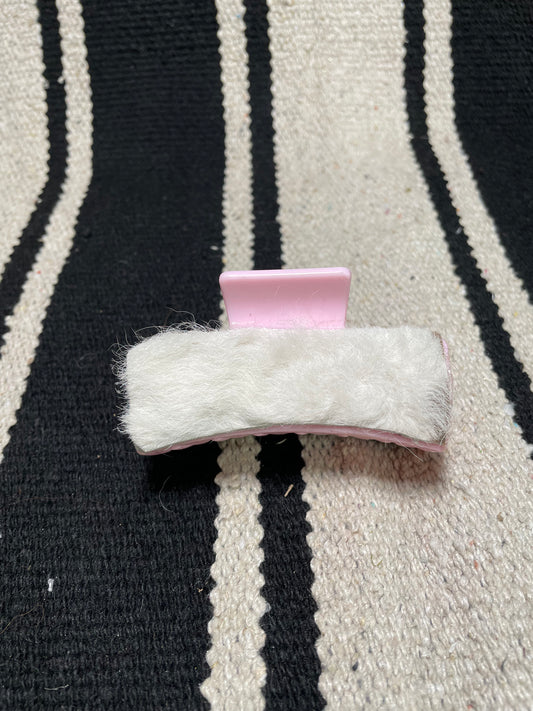 Pink - Cowhide Claw Clip